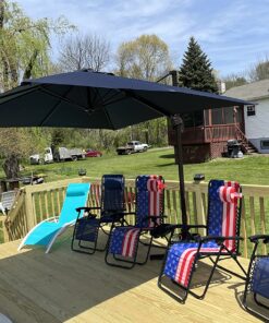 Best Choice Products Set of 2 Adjustable Steel Mesh Zero Gravity Lounge Chair Recliners w/Pillows and Cup Holder Trays, Navy Blue 50 81VW1ZAq7mL