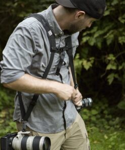 BLACKRAPID Double Breathe Camera Harness, Trusted Design For One Or Two SLR, DSLR, Mirrorless Cameras One Size Black 18 81VWC0P2E6L