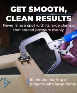 Kreg KHC-Premium 3-inch Face Clamp Silver and Blue 24 81VWxgdpQbL