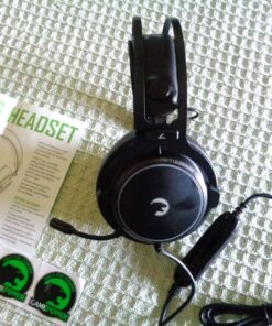 GAMEPOWER Warlord RGB Gaming Headset - 7.1 Virtual Surround Sound, Wired Headphones with 50MM Drivers, Noise Cancelling Mic for PC, PS4, PS5 - Ideal for Gamers, Black Head Set 21 81VXSqfXdsL