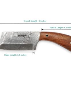 Damascus Steel Hunting Knife Damascus Chef Knife with Sheath 14 81VYZsF9jfL