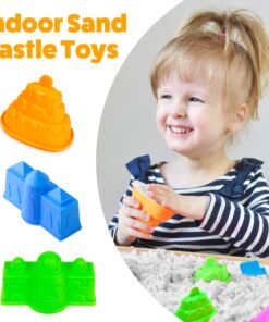 USA Toyz Sand Molds Beach Toys for Kids - 23pk Sand Castle Building Kit Sandbox Toys for Toddlers, Compatible with Molding Clay or Play Sand, Beach Sand Water Toys Indoor Outdoor Sensory Toys for Kids 23pk Sand Molds 27 81VZw8jantL