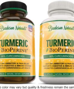 Turmeric Curcumin with BioPerine 1500mg - Natural Joint & Healthy Inflammatory Support with 95% Standardized Curcuminoids for Potency & Absorption - 60 Capsules with Black Pepper 18 81Vb6xguWeL 2