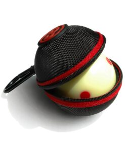 Alternative view of Ballsak Sport - Red/Black - Clip-on Cue Ball Case, Cue Ball Bag for Attaching Cue Balls, Pool Balls, Billiard Balls, Training Balls to Your Cue Stick Bag Extra Strong Strap Design!**