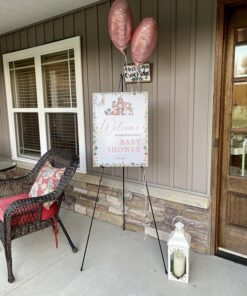 Amazon Basics Easel Stand, Instant Floor Poster, Lightweight, Collapsible and Portable with Tripod Base, Black Steel(supports 5 pounds) 33 81Ve0X1s9dL