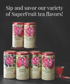The Republic of Tea Acai Berry Green Tea - Caffeinated Superfruit - Natural Healthy Herbal Tea - Anti-oxidant, Gluten-Free - Acai Green Tea - 50 Tea Bags Acai SuperFruit 50 Count (Pack of 1) 11 81VeWmg98oL