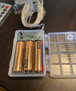 GDEALER 4 Pack 16.4 Feet 50 Led Fairy Lights Battery Operated with Remote Control Timer Waterproof Copper Wire Twinkle String Lights for Bedroom Indoor Outdoor Wedding Dorm Decor Cool White Cool Whtie 39 81VepPSM7yL