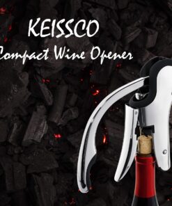 Stainless Steel Wine Opener Compact Vertical Corkscrew Wine Bottle Opener with Foil Cutter 20 81Vgg44vwRL