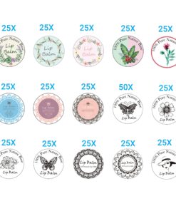 Alternative view of Labels for Lip Balm Container Jars - Value Pack of 600 Stickers - 200 Writable and 400 Printed Stickers - Self Adhesive - Easy to Peel, Apply and Remove - Fineliner Pen Included for Label Writing