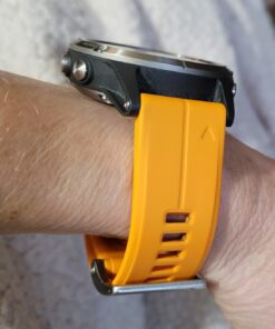 Garmin fenix 5 Plus, Premium Multisport GPS Smartwatch, Features Color Topo Maps, Heart Rate Monitoring, Music and Contactless Payment, Titanium with Orange Band 31 81Vi0172WfL