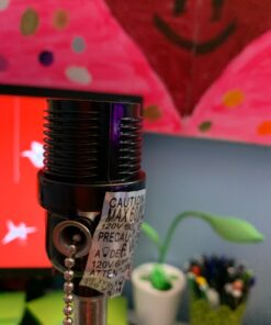 LimeLights LT2024-WHT Brushed Steel Stick Table Desk Lamp with Charging Outlet and Drum Fabric Shade, White 1 37 81VjBctA1FL