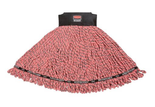 Rubbermaid Commercial 1924816 Maximizer Mop Head, Microfiber Blend, Large, Red