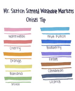 Mr.Sketch 1924010 Scented Washable Markers, Chisel Tip, Assorted Colors, 10-Count 8 81Vjh5KASeL