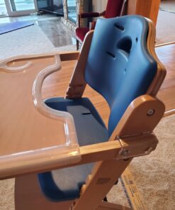 Abiie Beyond Junior Wooden High Chair with Tray. The Perfect Adjustable Baby Highchair Solution for Your Babies and Toddlers or as a Dining Chair. 6 Months up to 250 Lb. Natural Wood/Black Cushion 1 Count (Pack of 1) Natural Wood - Black Cushion 28 81VkttA2NL