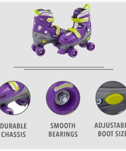 Alternative view of CHICAGO Kids Adjustable Quad Roller Skates Medium Purple/Silver
