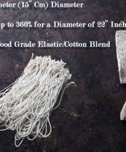 Rotisserie Elastic and Cotton Blend - Stretchy Twine - Food Grade - Heat Safe - Cooking Ties - Poultry Loops - 50 Pack 21 81Vlh2NG3 L