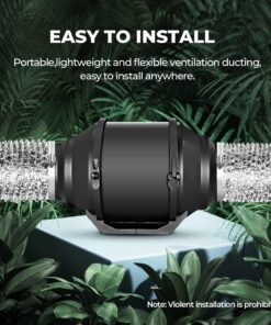 iPower GLDUCT8X25CX2 2-Pack 8 Inch 25 Feet Non-Insulated Flex Air Aluminum Ducting Dryer Vent Hose for HVAC Ventilation, 2 pack, 4 Clamps included 8 in 25 ft 12 81VnO62r0YL