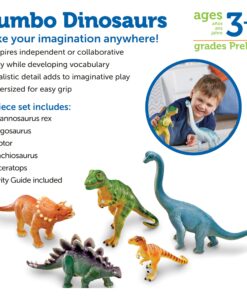 Learning Resources Jumbo Dinosaurs - Toddler Learning Toys, Dinosaurs Toys for Kids Ages 3+, Dinosaur Games Standard Packaging 36 81VnaTnQoL