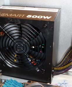 Thermaltake Smart 500W 80+ White Certified PSU, Continuous Power with 120mm Ultra Quiet Cooling Fan, ATX 12V V2.3/EPS 12V Active PFC Power Supply PS-SPD-0500NPCWUS-W 80 + White 65 81VptViubYL