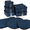 Homewear 8-Piece Hudson Damask China Storage Container Set, Navy