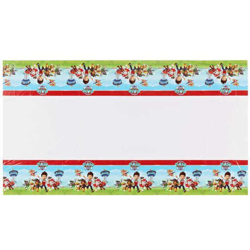 Paw Patrol Adventures Disposable Plastic Table Cover - 54" x 96", 1 Piece - Perfect for Birthday Parties and Themed Events