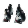 4-Pack of 6" Large Size Solid Rubber Casters (2 Swivel and 2 Fixed) 30 81VtuQR8hxL
