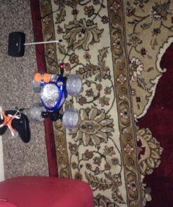 Haktoys Remote Control Stunt Car Radio Control Invincible Tornado Truck Rechargeable with Flashing Lights and Quiet Play Mode Tumbling and Spinning Action RC Car for Kids Blue 35 81VuebUW48L