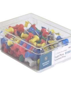Alternative view of Business Source 1/2" Head Push Pins