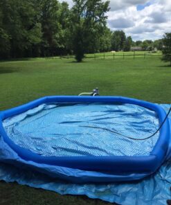 Intex 26175EH Easy Set 18 Feet by 48 Inch Round Inflatable Outdoor Backyard Above Ground Swimming Pool Set with Cover, Ladder, and Filter, Blue 18FT x 48IN 44 81VvBmmuHTL