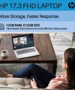 HP 2023 Newest Business Laptop, 17.3" IPS FHD Display, 13th Gen Intel Core i5-1335U Processor, 12GB RAM, 512GB SSD, Backlit Keyboard, HDMI, WiFi 6, HD Webcam, Windows 11 Home, Bundle with JAWFOAL 12GB RAM | 512GB 9 81VvKz6YqoL