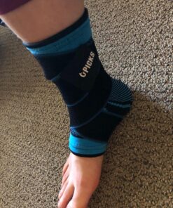 U-pick Ankle Brace for Plantar Fasciitis Support, Compression Sock Adjustable Strap for Heel Spur Achilles Tendonitis & Perineal Tendonitis & Sprained Ankle, Heel Pain Relief (Single/Blue) Blue-Single 32 81VvnhhQAKL