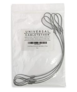 Universal CableTether - Cable Tethers (4 Pack) - Adjustable, Pre-Assembled, Secure Conference Display Adapters, Mac Adapters, VGA Adapters 11 81Vvs4DC5QL