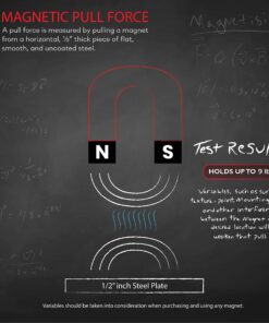 Master Magnetics White Magnetic Hook Set - 1" Diameter, 1.5" Height, 9 Pound Pull, Pack of 8, MHHH9X8 25 81Vw1zwLAOL