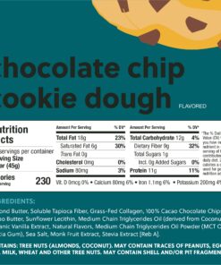 Alternative view of Perfect Keto Bars - The Cleanest Keto Snacks with Collagen and MCT. No Added Sugar, Keto Diet Friendly - 3g Net Carbs, 18g Fat, 11g protein - Keto Diet Food Dessert (Chocolate Chip, 12 Bars) Chocolate Chip 12 Count (Pack of 1)