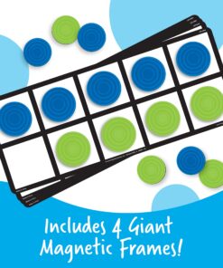 Learning Resources Giant Magnetic Ten Frame Set, Set of 4, Ages 5+, Classroom Math Set, Magnetic Whiteboard Set, Classroom Demonstration 12 81VwPaA3xCL