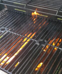 Unicook Universal Replacement Heavy Duty Adjustable Porcelain Steel Heat Plate Shield, Heat Tent, Flavorizer Bar, Burner Cover, Flame Tamer for Gas Grill, Extends from 11.75" up to 21" L, 4 Pack 26 81VxZF8a2L