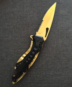 MTECH USA MT-A705 Series – Spring Assisted Folding Knife, Pocket Clip, Tactical, EDC, Self Defense Black/Gold 4.5-inch closed 45 81W0AjRSjEL