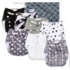 Nora's Nursery Baby Cloth Pocket Diapers Bamboo Inserts 1 Wet Bag 7 Pack B&W Unisex 2 12 81W0ri7qZGL
