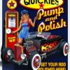 Desperate Enterprises Quickies Pump & Polish Tin Sign - Nostalgic Vintage Metal Wall Decor - Made in USA 37 81W4tVEahfL