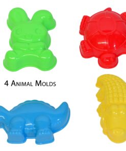 JustForKids Beach Toy Set, Summer Beach Fun Activity, Castle Bucket Sand Mold 16Piece Set, Play Kit for Kids with Heavy Duty Reusable Mesh Bag,Assorted,5",10060 18 81W5bP9GllL