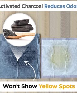 Alpha Paw - Odor Eliminating Pee Pads for Dogs, Extra Thick Disposable Leak-Proof Dog Pads, Quick-Dry, Non-Slip Backing, With Pheromones To Attract Your Dog Standard (22"x 23") 20 81W62IQ 1gL