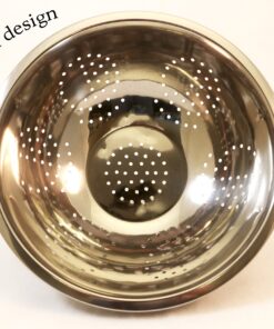 Alternative view of ExcelSteel Heavy Duty Handles and Self-draining Solid Ring Base Stainless Steel Colander, 5 Qt, Stainless