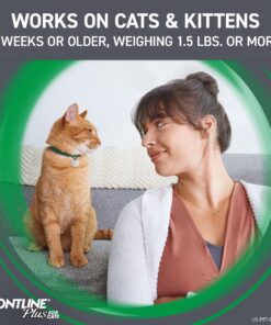 FRONTLINE Plus Flea and Tick Treatment for Cats Over 1.5 lbs., 3 Treatments 3 Doses 29 81W6f8mlfCL 1