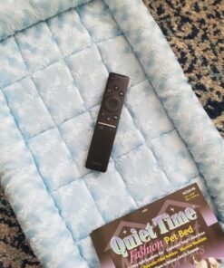 MidWest Homes for Pets Bolster Dog Bed 22L-Inch Blue Dog Bed or Cat Bed w/ Comfortable Bolster | Ideal for XS Dog Breeds & Fits a 22-Inch Dog Crate | Easy Maintenance Machine Wash & Dry 28 81W74UWIbIL