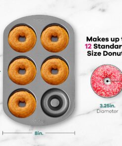 Wilton Non-Stick 6-Cavity Donut Baking Pans, 2-Count Gray Donut Pans 26 81W7yk24tlL