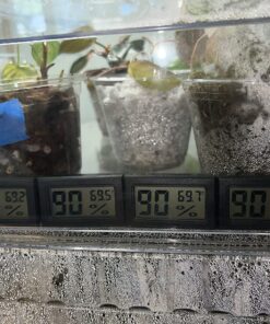 4-Pack Mini Digital Temperature Humidity Meters Gauge Indoor Thermometer Hygrometer LCD Display Fahrenheit (℉) for Reptile Tank,Jars,Guitar Case,Greenhouse, Garden, Cellar, Fridge, Closet 29 81W8K7gBwL