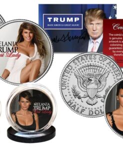 Alternative view of Melania Trump First Lady 2016 Presidential Election Official JFK U.S. 2-Coin Set