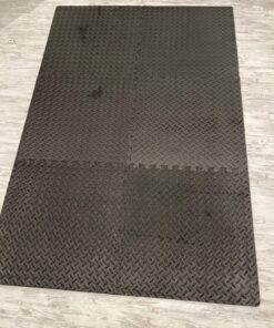 ProsourceFit Puzzle Exercise Mat ½”, EVA Interlocking Foam Floor Tiles for Home Gym, Mat for Home Workout Equipment, Floor Padding for Kids, Available in Packs of 24 SQ FT, 48 SQ FT, 144 SQ FT Black - 1/2 Inch - 24 Sq Ft - 6 Tiles 26 81WAMyitpkL