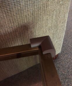 RovingCove Corner Protector for Baby (8 Large Corners) - Hefty-Fit Heavy-Duty Soft Rubber Foam Furniture Corner Bumper Guards, 3M Adhesive Pre-Taped, Coffee Brown 8 Count (Pack of 1) 36 81WAtKf7u3L