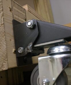 Workbench Casters (Pack of 4, Satin Black) - Industrial Casters w/ Easy-Spin 2-3/8” Wheels - Durable Steel Heavy Duty Casters Set of 4 - Workbench Kit Includes Mounting Screws for Easy Installation 22 81WDB7UlXJL